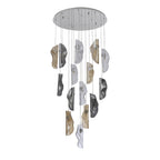 NL91389 Washington 15 Light Pendant Polished Chrome, Clear, Amber & Smoked Glass