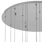 NL91389 Washington 15 Light Pendant Polished Chrome, Clear, Amber & Smoked Glass