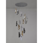 NL91389 Washington 15 Light Pendant Polished Chrome, Clear, Amber & Smoked Glass