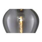 NL84169 Zen Pendant 38cm Round Chrome & Smoke