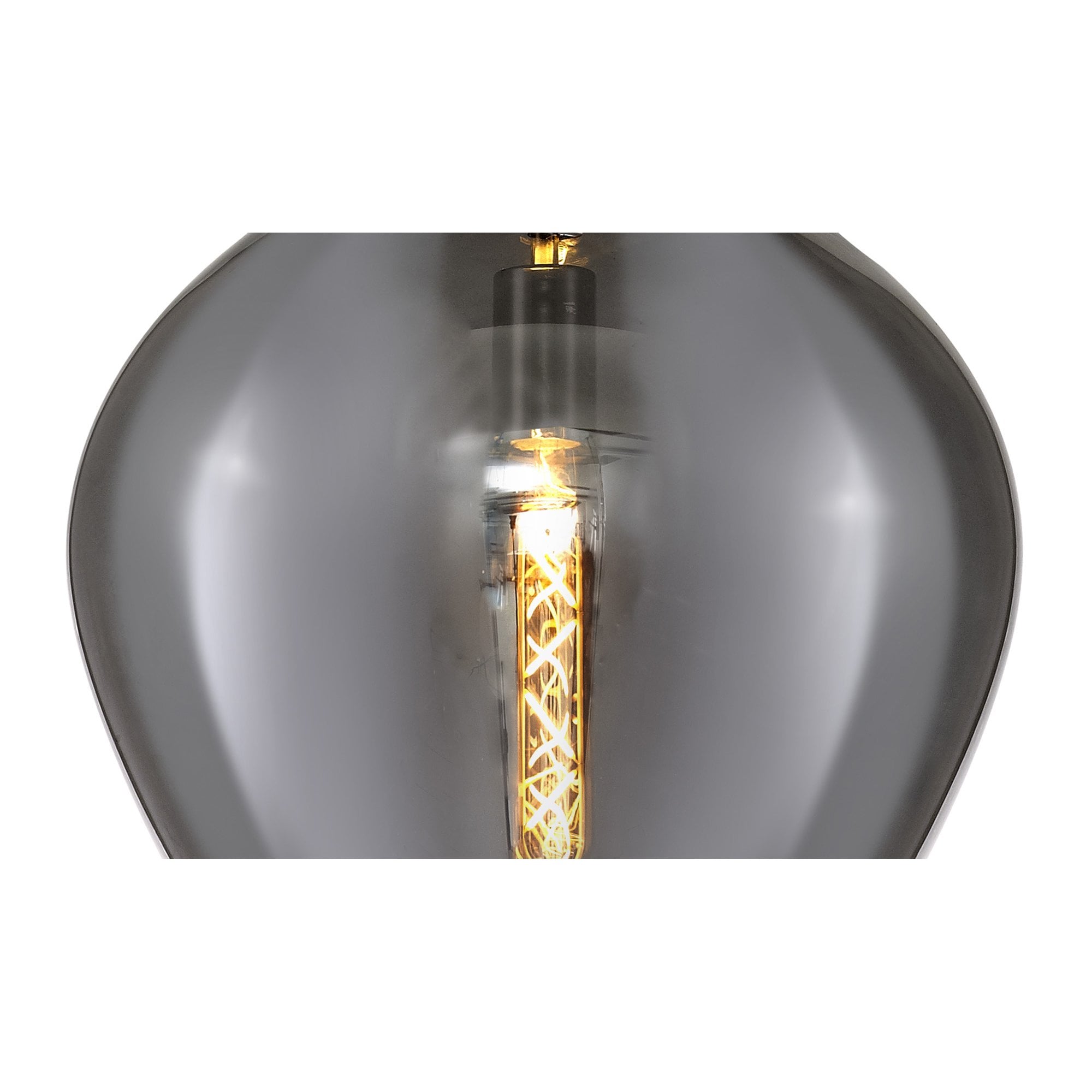 NL84169 Zen Pendant 38cm Round Chrome & Smoke