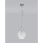NL84189 Zen Pendant 28cm Round Chrome & Clear