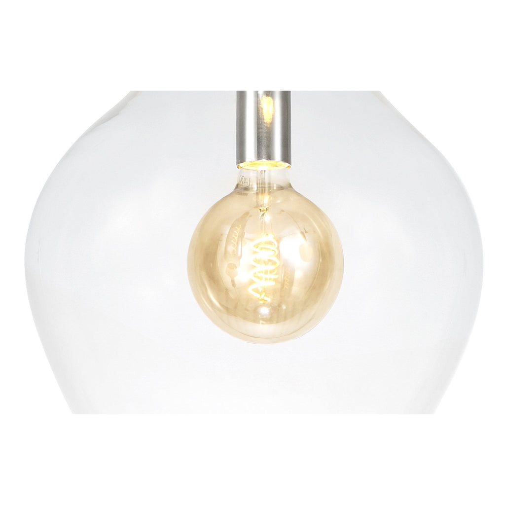 NL84199 Zen Pendant 38cm Round Chrome & Clear