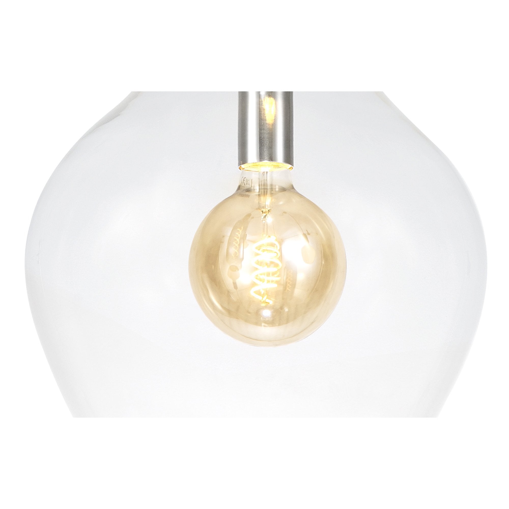 NL84199 Zen Pendant 38cm Round Chrome & Clear