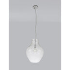 NL84199 Zen Pendant 38cm Round Chrome & Clear