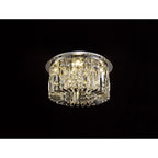 NL78049 Zian 45cm Round Flush Chandelier 5 Light Polished Chrome/Crystal