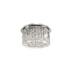 NL78049 Zian 45cm Round Flush Chandelier 5 Light Polished Chrome/Crystal
