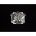 NL78049 Zian 45cm Round Flush Chandelier 5 Light Polished Chrome/Crystal