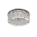 NL78059 Zian 65cm Round Flush Chandelier 8 Light Polished Chrome/Crystal