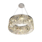 NL78079 Zian 60cm Round Pendant Chandelier 8 Light Polished Chrome/Crystal