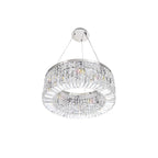 NL78079 Zian 60cm Round Pendant Chandelier 8 Light Polished Chrome/Crystal