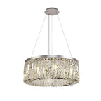 NL78079 Zian 60cm Round Pendant Chandelier 8 Light Polished Chrome/Crystal