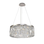 NL78079 Zian 60cm Round Pendant Chandelier 8 Light Polished Chrome/Crystal
