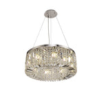 NL78079 Zian 60cm Round Pendant Chandelier 8 Light Polished Chrome/Crystal
