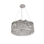 NL78079 Zian 60cm Round Pendant Chandelier 8 Light Polished Chrome/Crystal