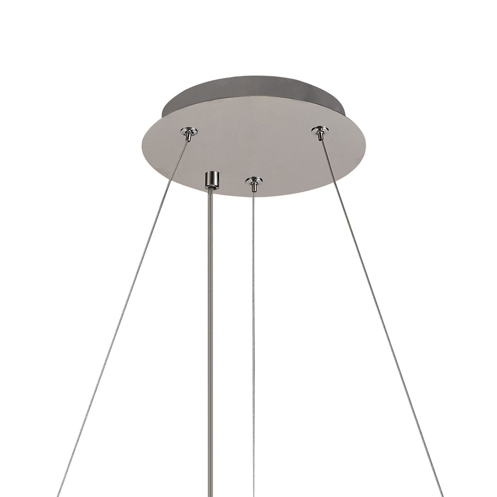 NL78079 Zian 60cm Round Pendant Chandelier 8 Light Polished Chrome/Crystal