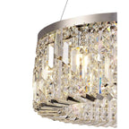 NL78079 Zian 60cm Round Pendant Chandelier 8 Light Polished Chrome/Crystal