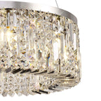 NL78079 Zian 60cm Round Pendant Chandelier 8 Light Polished Chrome/Crystal