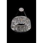 NL78079 Zian 60cm Round Pendant Chandelier 8 Light Polished Chrome/Crystal