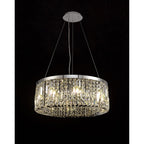 NL78079 Zian 60cm Round Pendant Chandelier 8 Light Polished Chrome/Crystal