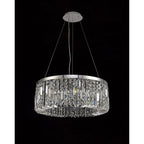 NL78079 Zian 60cm Round Pendant Chandelier 8 Light Polished Chrome/Crystal