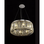 NL78079 Zian 60cm Round Pendant Chandelier 8 Light Polished Chrome/Crystal