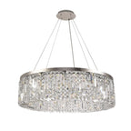NL78089 Zian 80cm Round Pendant Chandelier 12 Light Polished Chrome/Crystal