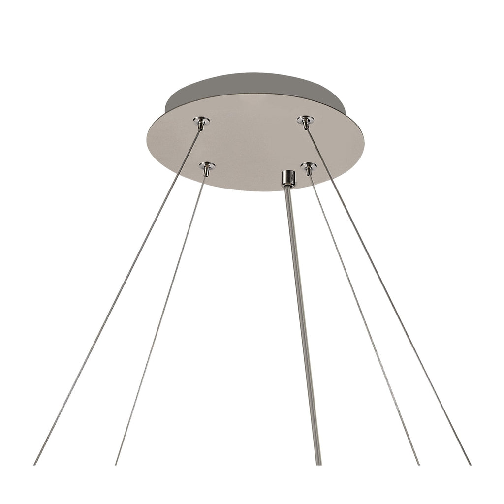 NL78089 Zian 80cm Round Pendant Chandelier 12 Light Polished Chrome/Crystal
