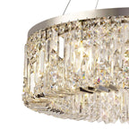 NL78089 Zian 80cm Round Pendant Chandelier 12 Light Polished Chrome/Crystal