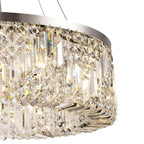 NL78089 Zian 80cm Round Pendant Chandelier 12 Light Polished Chrome/Crystal