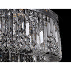 NL78089 Zian 80cm Round Pendant Chandelier 12 Light Polished Chrome/Crystal