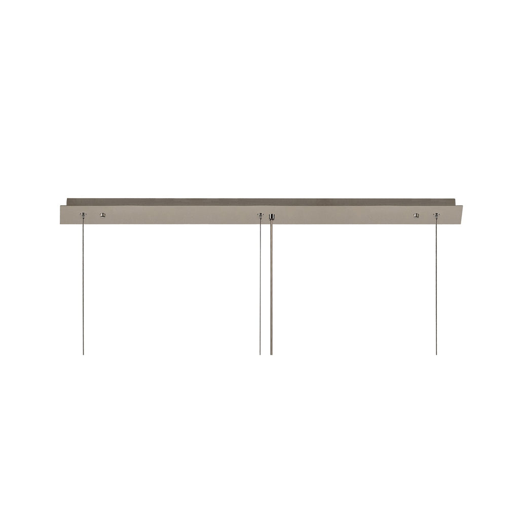 NL78099 Zian 102x9cm Rectangular Pendant Chandelier 5 Light Polished Chrome/Crystal