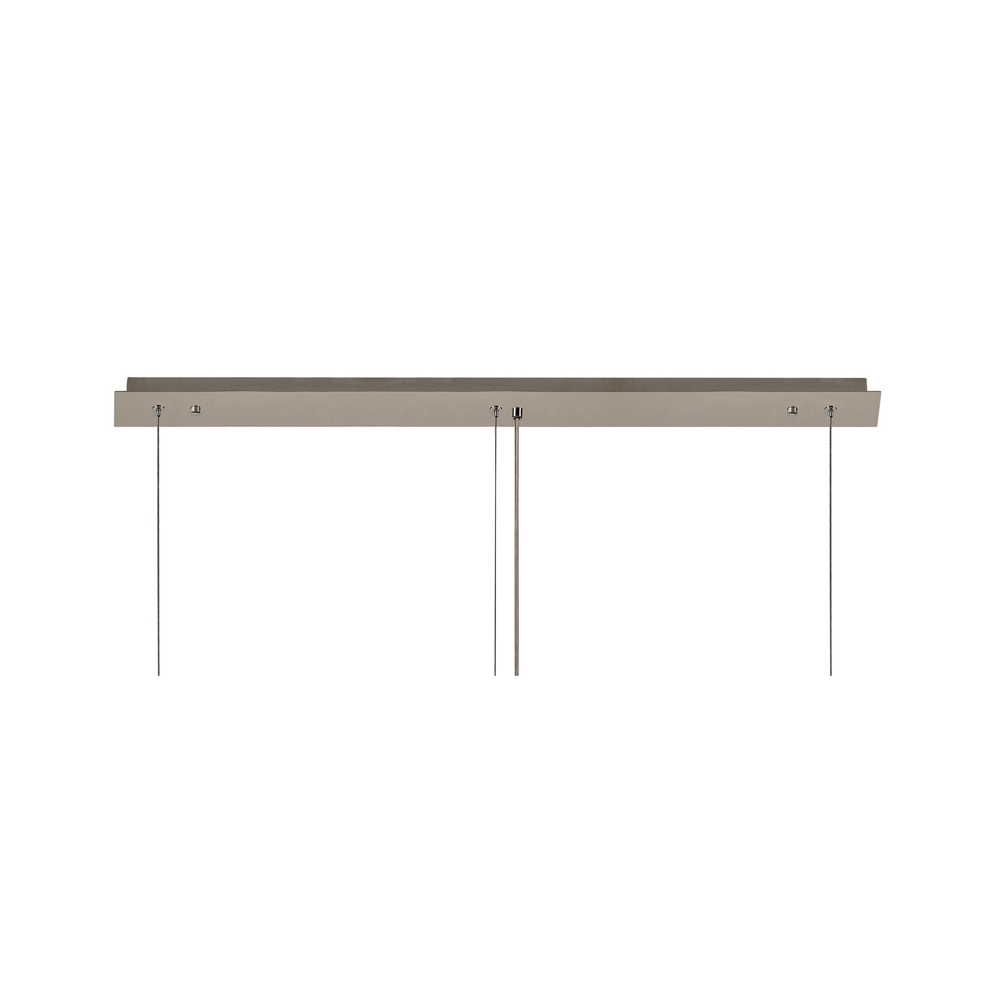 NL78099 Zian 102x9cm Rectangular Pendant Chandelier 5 Light Polished Chrome/Crystal