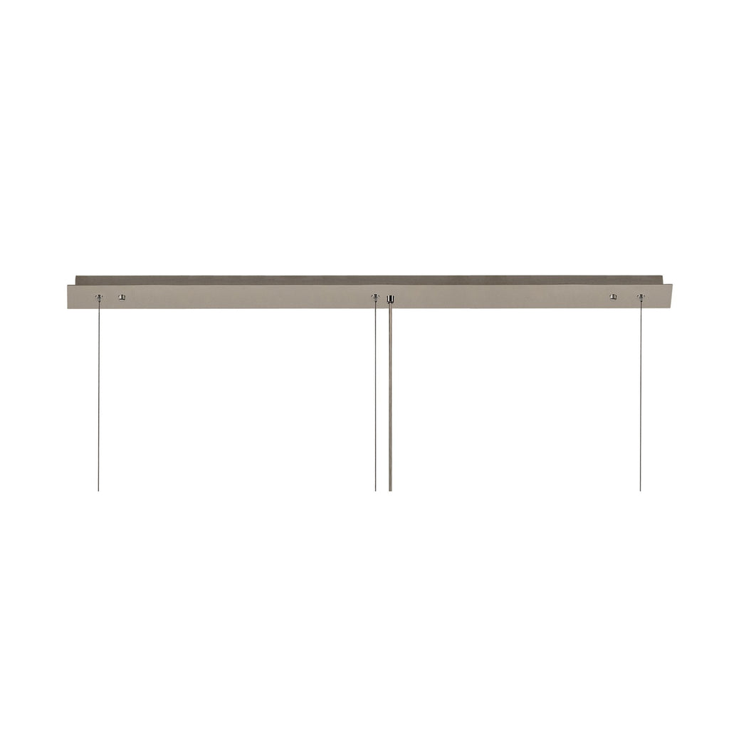 NL78109 Zian 138x9cm Rectangular Pendant Chandelier 7 Light Polished Chrome/Crystal