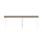 NL78109 Zian 138x9cm Rectangular Pendant Chandelier 7 Light Polished Chrome/Crystal