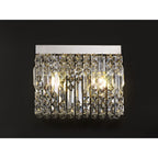 NL78119 Zian 29x13cm Rectangular Small Wall Lamp 2 Light Polished Chrome/Crystal