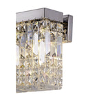 NL78119 Zian 29x13cm Rectangular Small Wall Lamp 2 Light Polished Chrome/Crystal