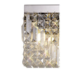 NL78119 Zian 29x13cm Rectangular Small Wall Lamp 2 Light Polished Chrome/Crystal