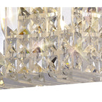 NL78119 Zian 29x13cm Rectangular Small Wall Lamp 2 Light Polished Chrome/Crystal