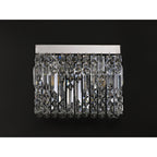 NL78119 Zian 29x13cm Rectangular Small Wall Lamp 2 Light Polished Chrome/Crystal
