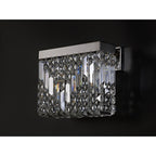 NL78119 Zian 29x13cm Rectangular Small Wall Lamp 2 Light Polished Chrome/Crystal