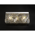 NL78129 Zian 50x24cm Rectangular Large Wall Lamp 3 Light Polished Chrome/Crystal