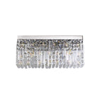 NL78129 Zian 50x24cm Rectangular Large Wall Lamp 3 Light Polished Chrome/Crystal
