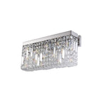 NL78129 Zian 50x24cm Rectangular Large Wall Lamp 3 Light Polished Chrome/Crystal