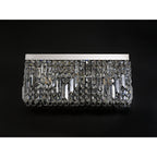 NL78129 Zian 50x24cm Rectangular Large Wall Lamp 3 Light Polished Chrome/Crystal