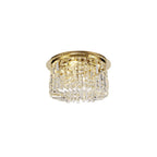 NL78139 Zian 45cm Round Flush Chandelier 5 Light Gold/Crystal