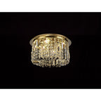 NL78139 Zian 45cm Round Flush Chandelier 5 Light Gold/Crystal