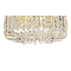 NL78139 Zian 45cm Round Flush Chandelier 5 Light Gold/Crystal