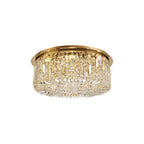 NL78149 Zian 65cm Round Flush Chandelier 8 Light Gold/Crystal
