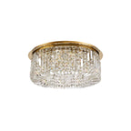NL78149 Zian 65cm Round Flush Chandelier 8 Light Gold/Crystal